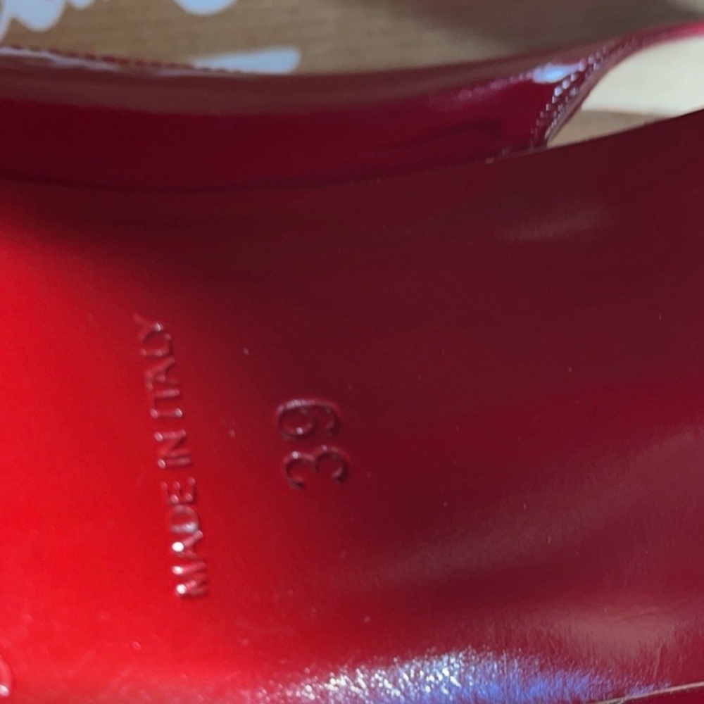 Louboutin red peep toe - Picture 3 of 12